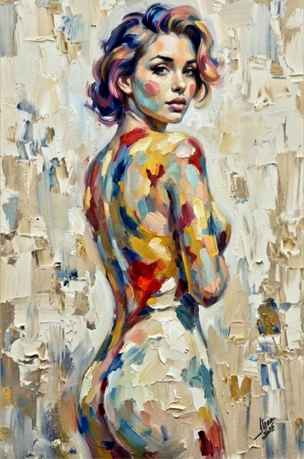 ArteDiAlina.com painting: Figure in colors
